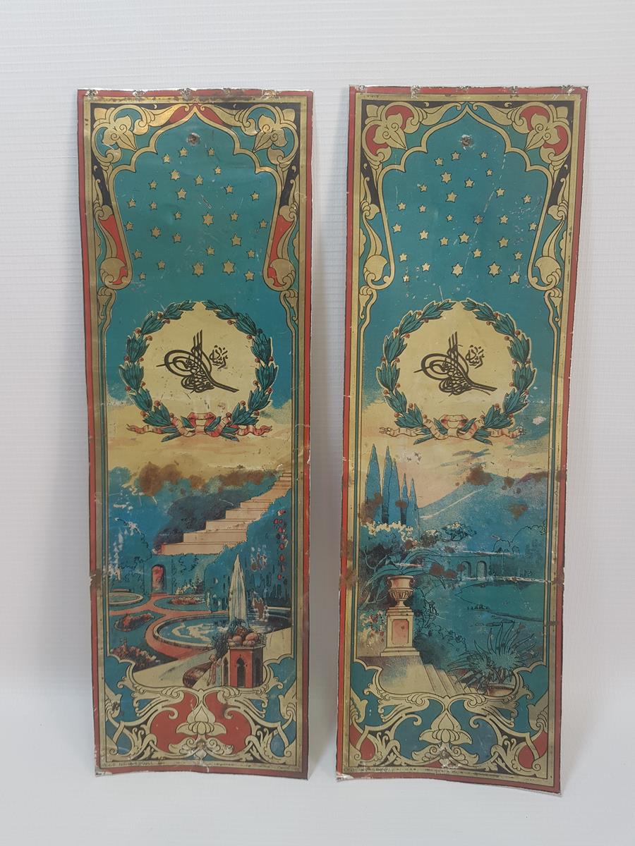 OSMANLI TUĞRALI BİR ÇİFT SANDIK SÜSÜ