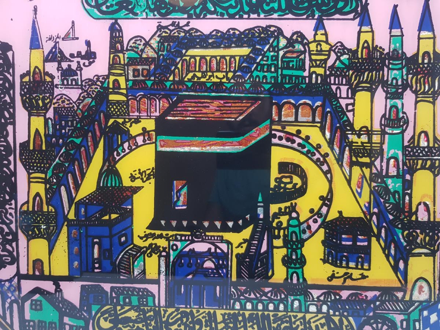 ANTİKA CAM ALTI KABE TABLOSU