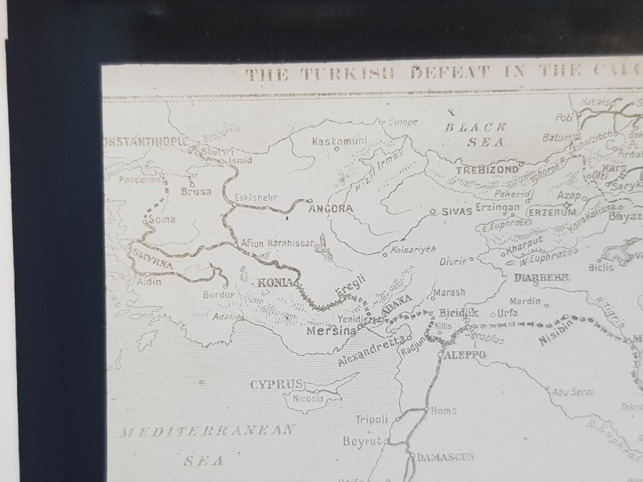 OSMANLI DÖNEMİ ANADOLU VE ORTA DOĞU HARİTALI CAM FOTOĞRAF NEGATİFİ