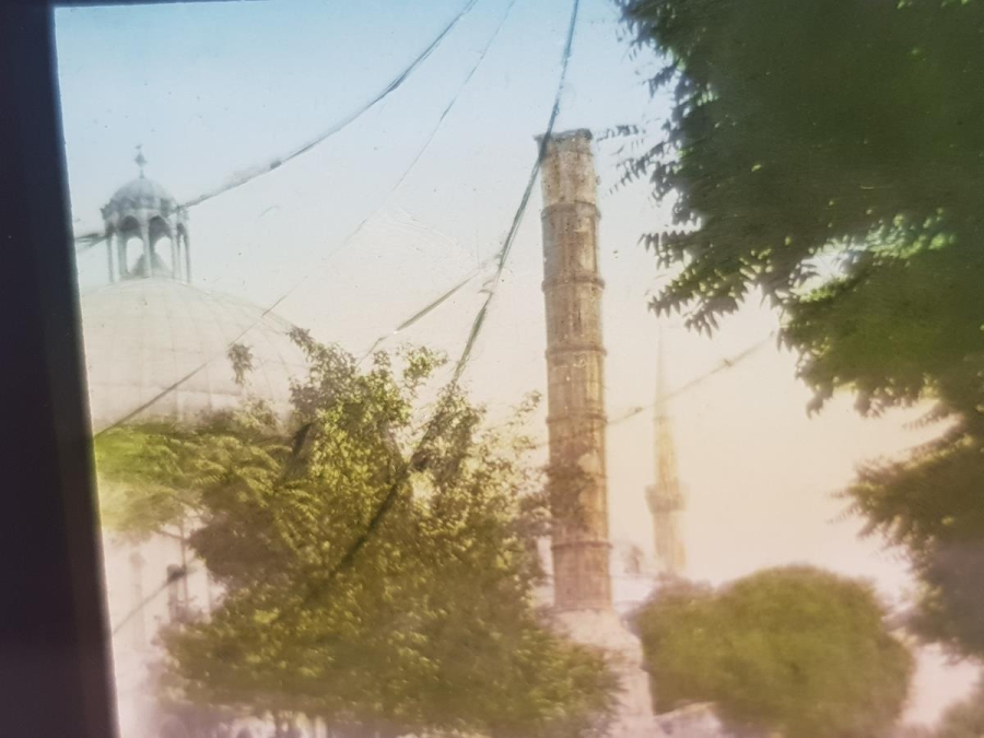 OSMANLI DÖNEMİ ÇEMBERLİ TAŞ KARTPOSTAL CAM NEGATİFİ