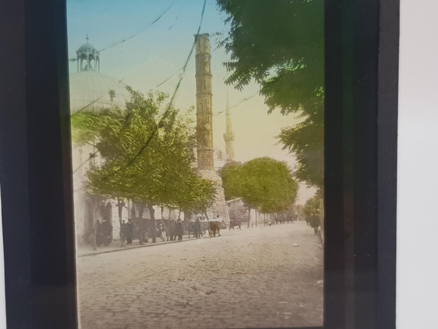 OSMANLI DÖNEMİ ÇEMBERLİ TAŞ KARTPOSTAL CAM NEGATİFİ