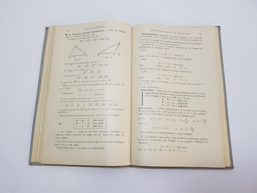 1952 FRANSIZCA TRİGONOMETRİ KİTABI