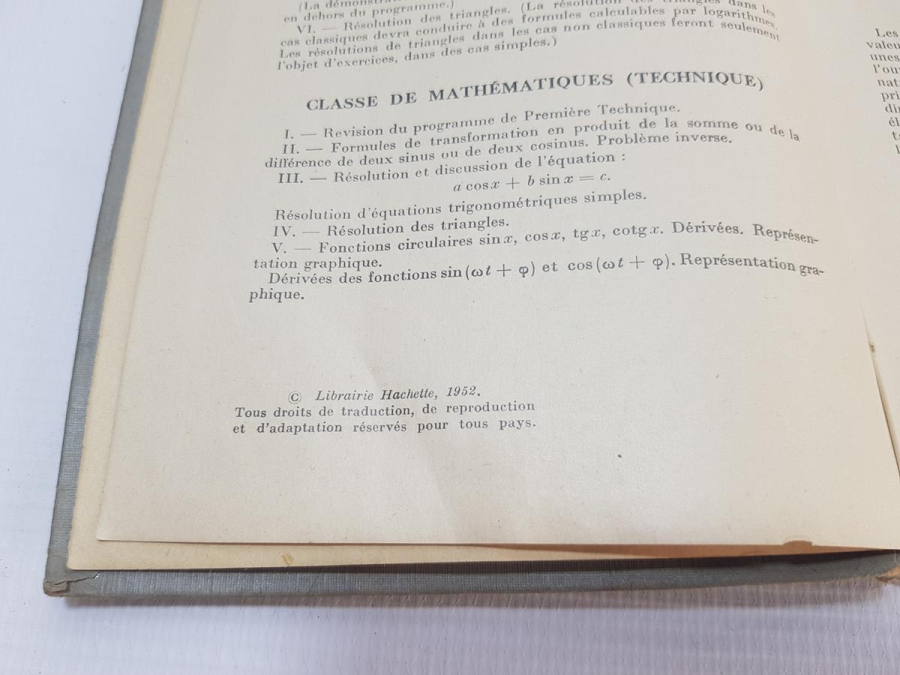 1952 FRANSIZCA TRİGONOMETRİ KİTABI