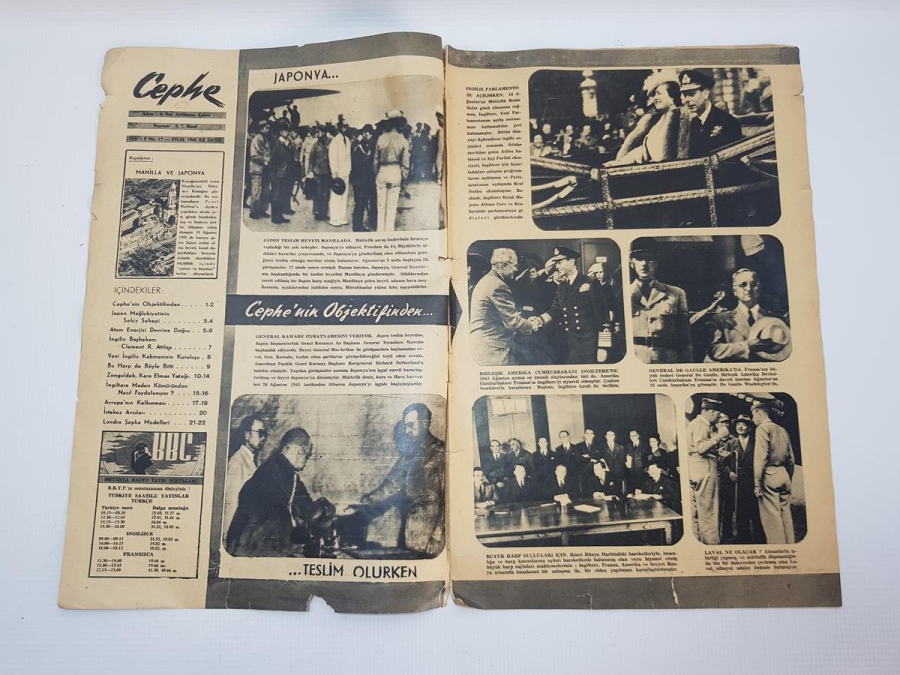 2. DÜNYA SAVAŞI EYLÜL 1945 TARİHLİ CEPHE DERGİSİ