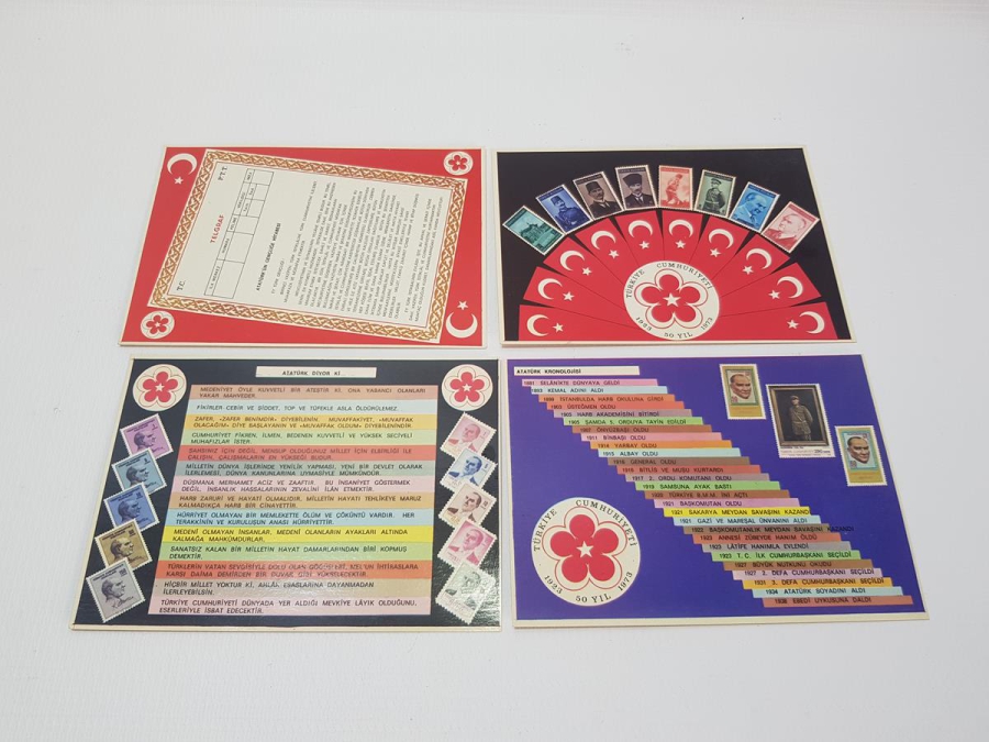 HERMAN BOYACIYAN CUMHURİYET'İN 50. YILI HATIRASI KARTPOSTAL SETİ