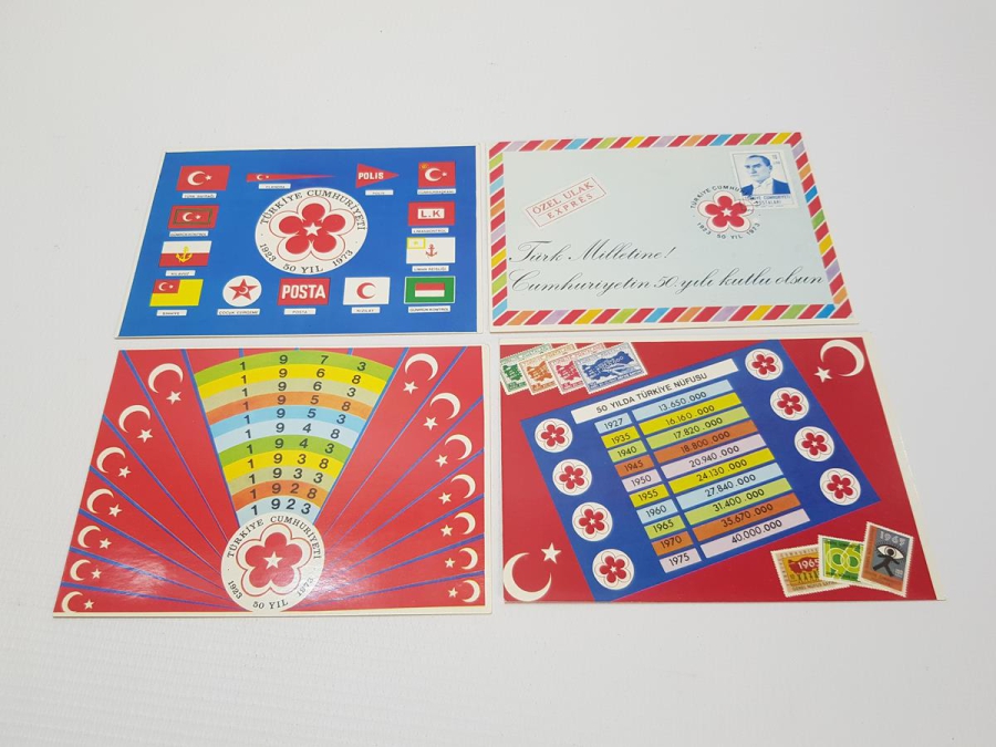 HERMAN BOYACIYAN CUMHURİYET'İN 50. YILI HATIRASI KARTPOSTAL SETİ