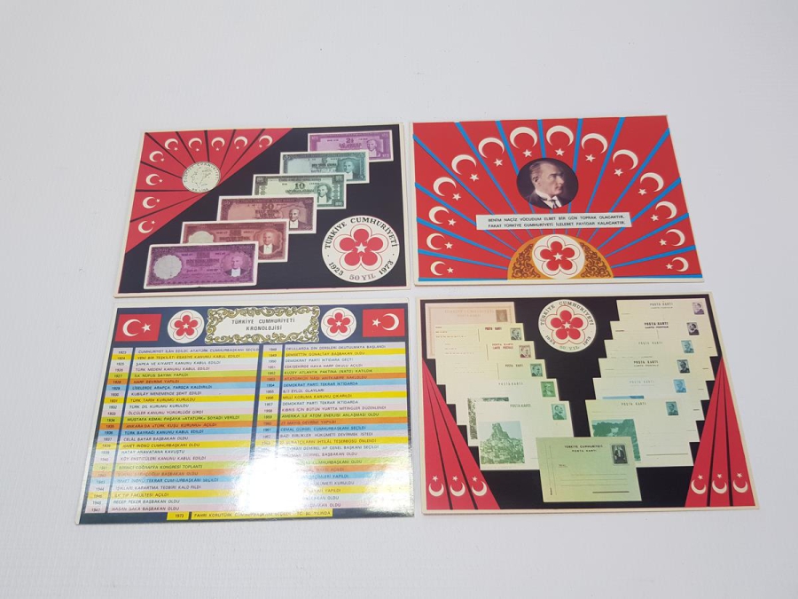 HERMAN BOYACIYAN CUMHURİYET'İN 50. YILI HATIRASI KARTPOSTAL SETİ