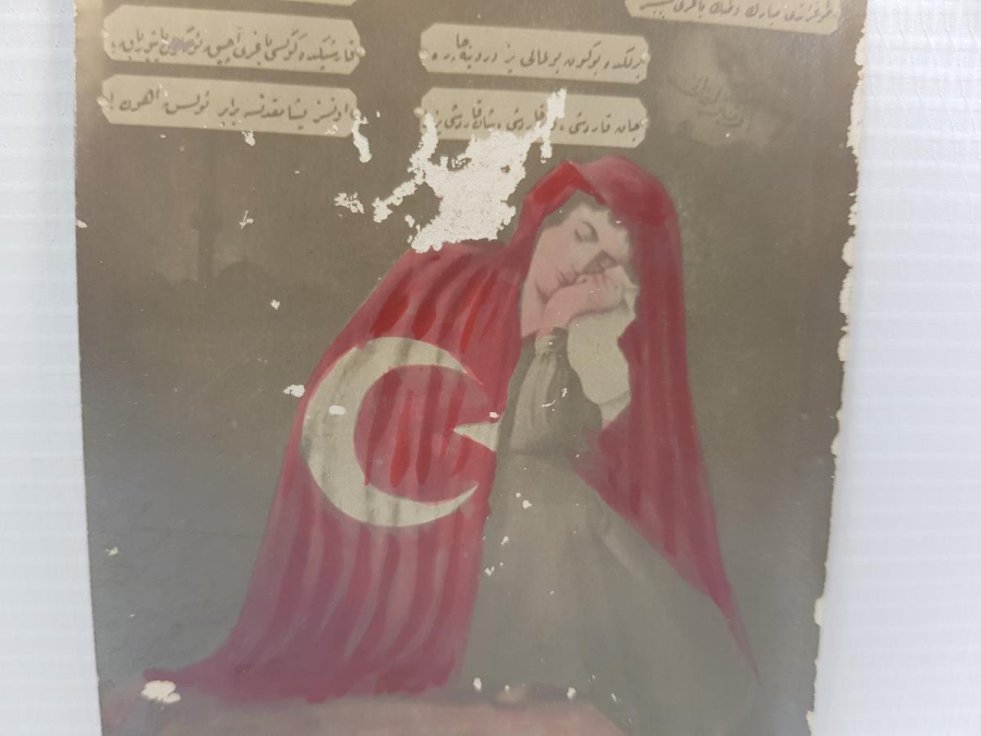 İZMİR'İN İŞGALİ İLE İLGİLİ OSMANLICA PROPAGANDA KARTPOSTALI