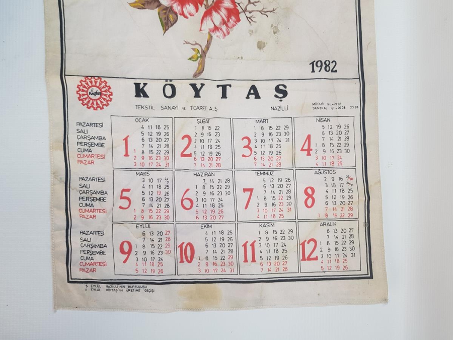 NAZİLLİ KÖYTAŞ 1982 BEZ TAKVİM