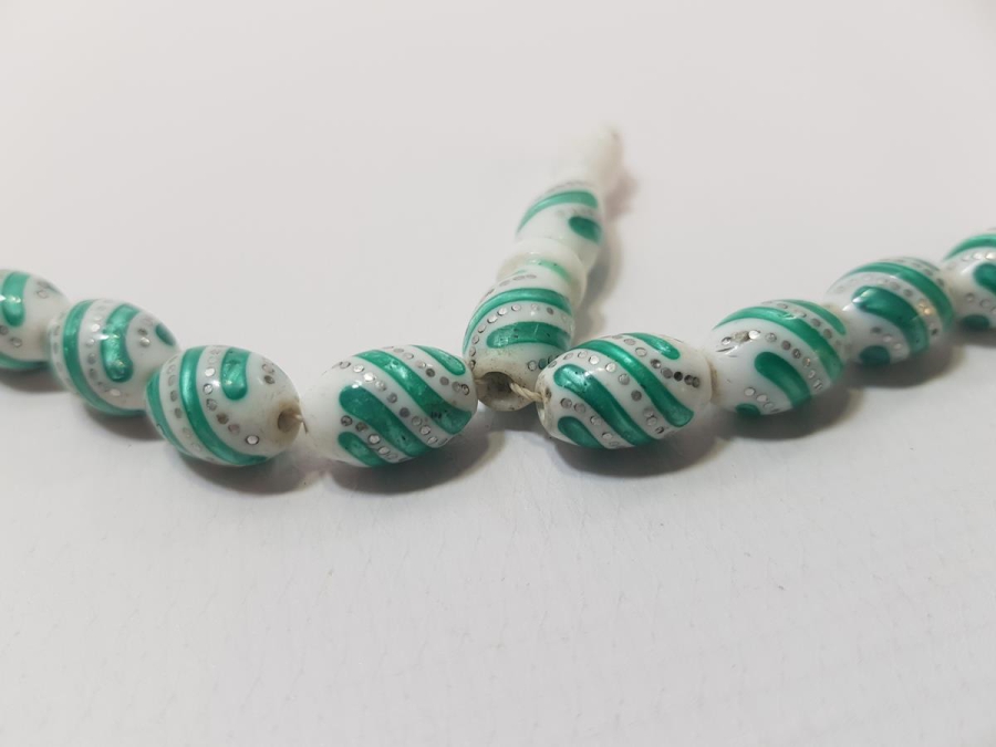 ANTİKA GÜMÜŞ ÇAKMA MİNELİ KEMİK TESPİH