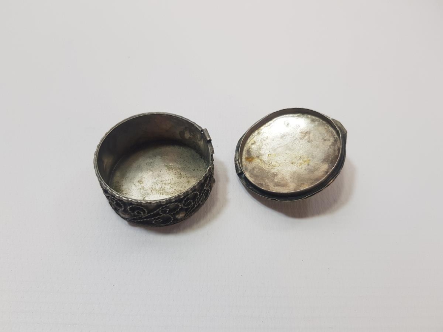 ANTİKA ALPAKA ENFİYE KUTUSU