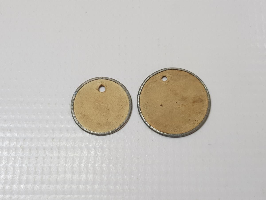 OSMANLICA ABDÜLHALİM YAZILI İKİ ADET NADİR ZEYTİN JETONU