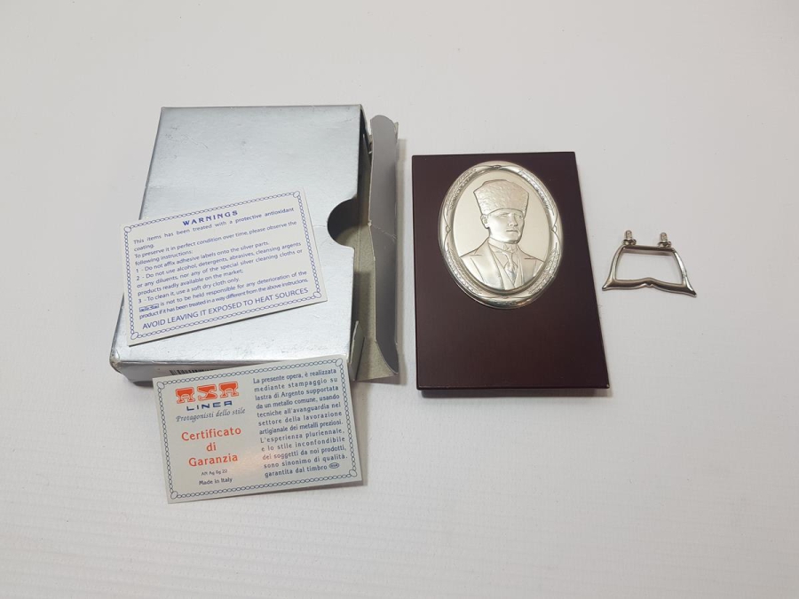 SERTİFİKALI GÜMÜŞ ATATÜRK PANOSU