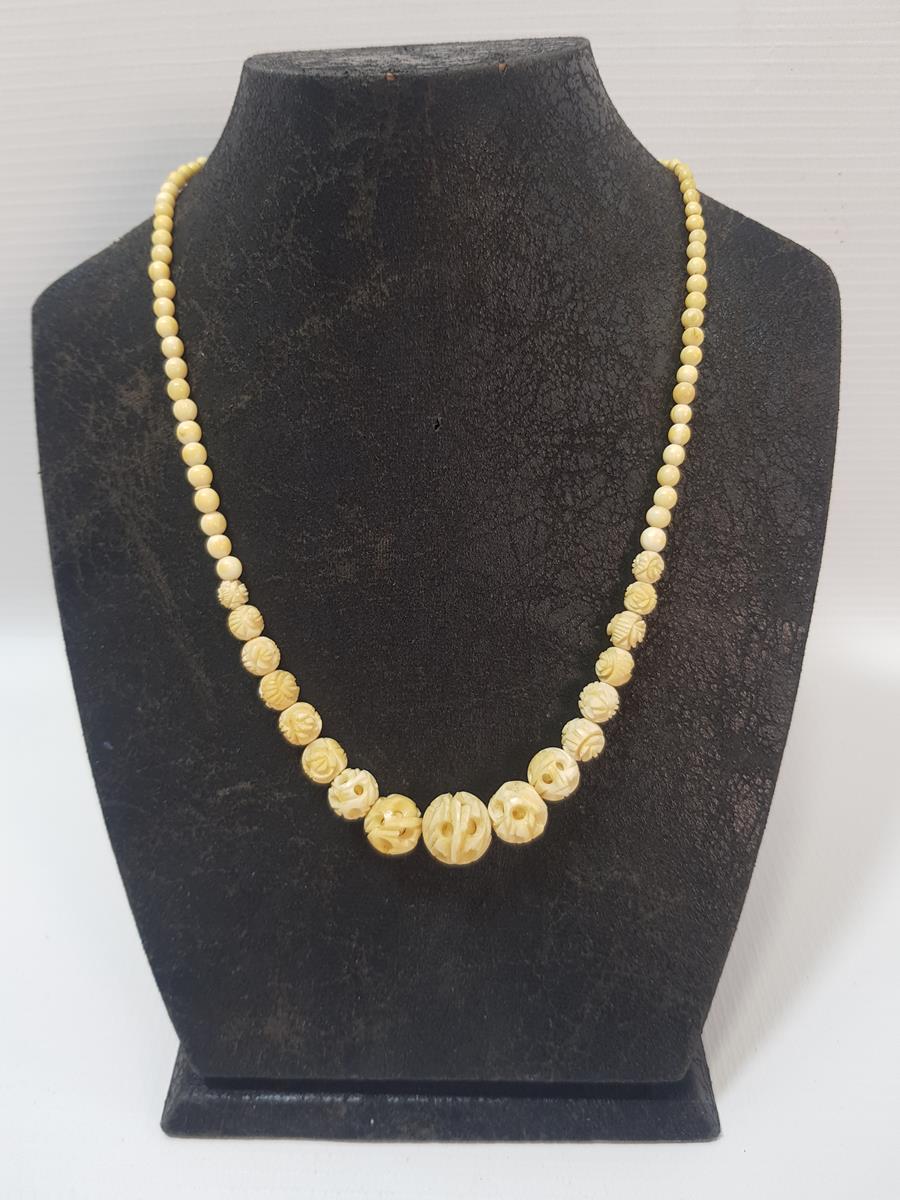 ANTİKA FİL DİŞİ GERDANLIK