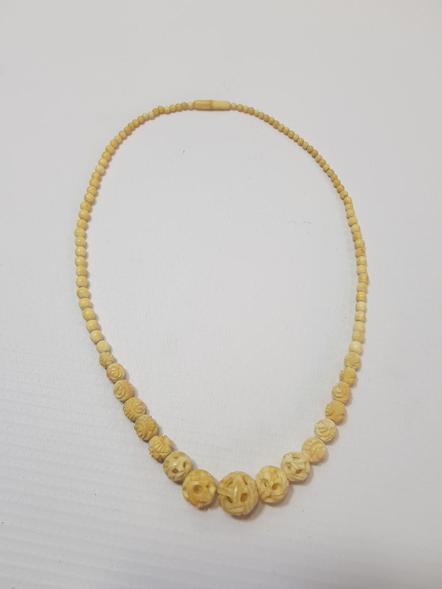 ANTİKA FİL DİŞİ GERDANLIK