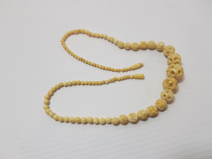 ANTİKA FİL DİŞİ GERDANLIK