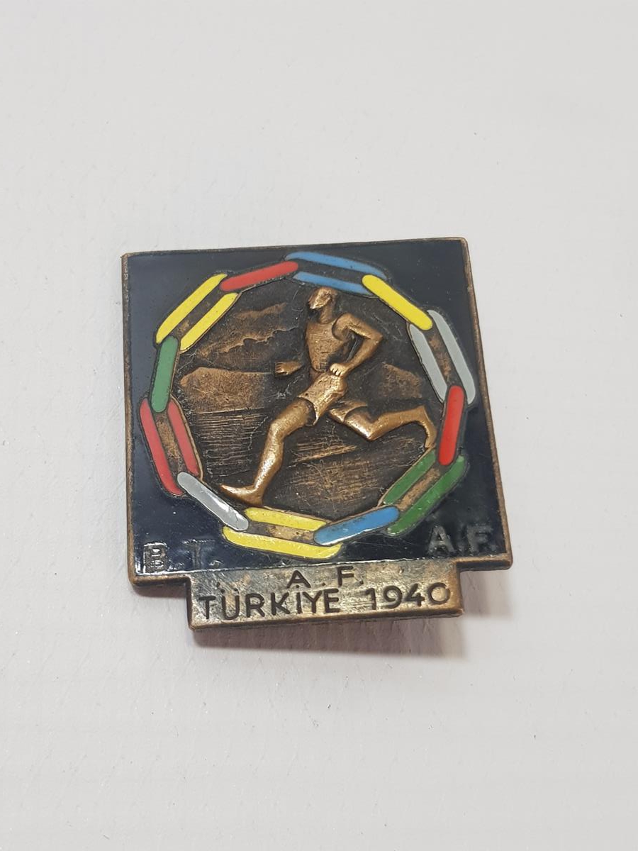 1940 TÜRKİYE ATLETİZM FEDERASYONU MİNELİ MADALYA ROZET