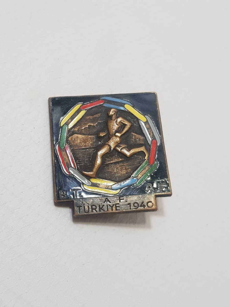 1940 TÜRKİYE ATLETİZM FEDERASYONU MİNELİ MADALYA ROZET