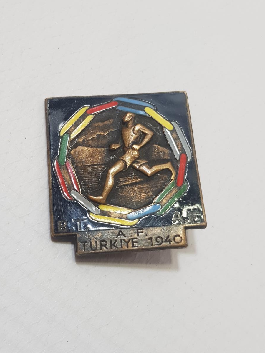 1940 TÜRKİYE ATLETİZM FEDERASYONU MİNELİ MADALYA ROZET