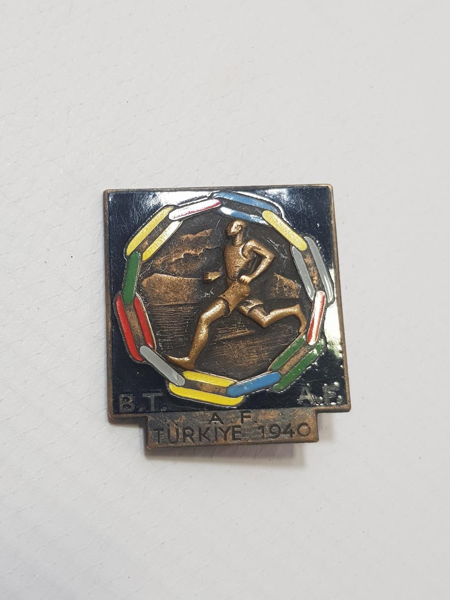 1940 TÜRKİYE ATLETİZM FEDERASYONU MİNELİ MADALYA ROZET