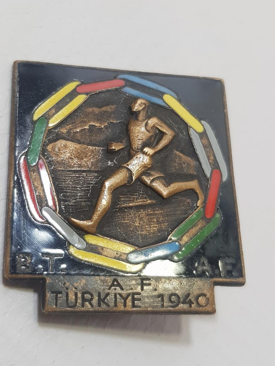 1940 TÜRKİYE ATLETİZM FEDERASYONU MİNELİ MADALYA ROZET