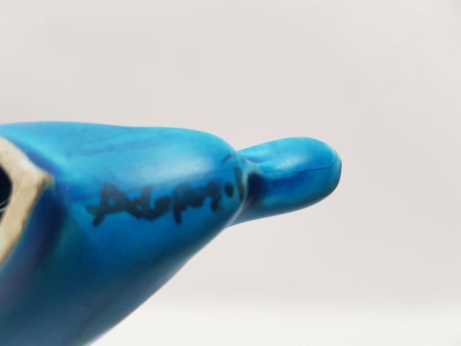 ÖZEL YAPIM ALOPAŞALI İMZALI KÜTAHYA SERAMİK KUŞ FİGÜRÜ