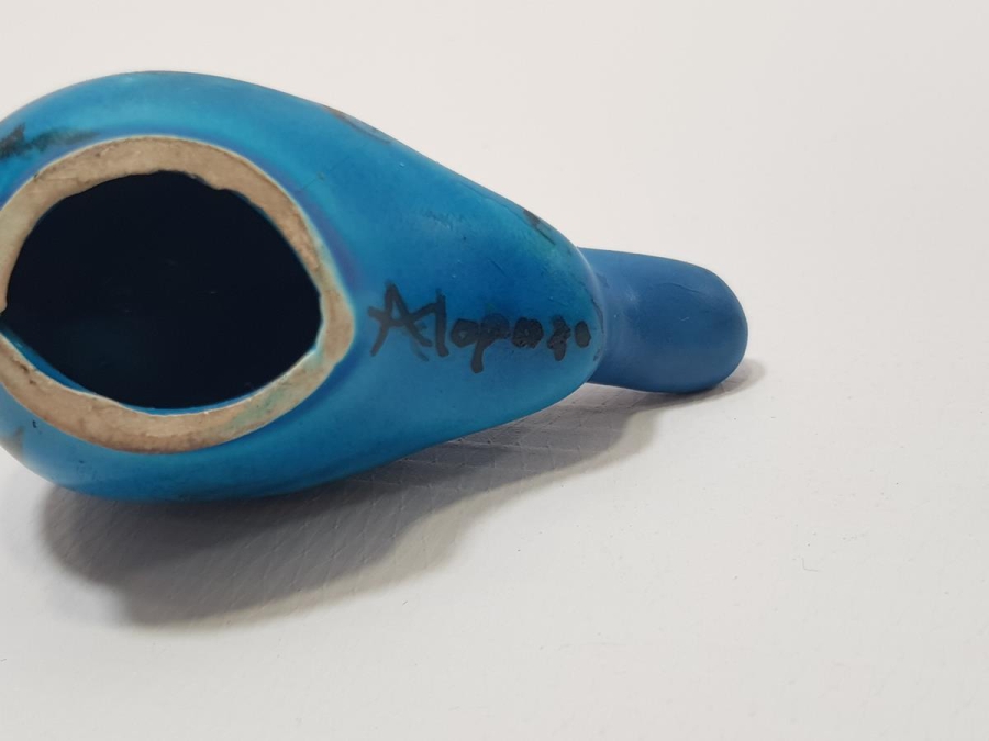 ÖZEL YAPIM ALOPAŞALI İMZALI KÜTAHYA SERAMİK KUŞ FİGÜRÜ