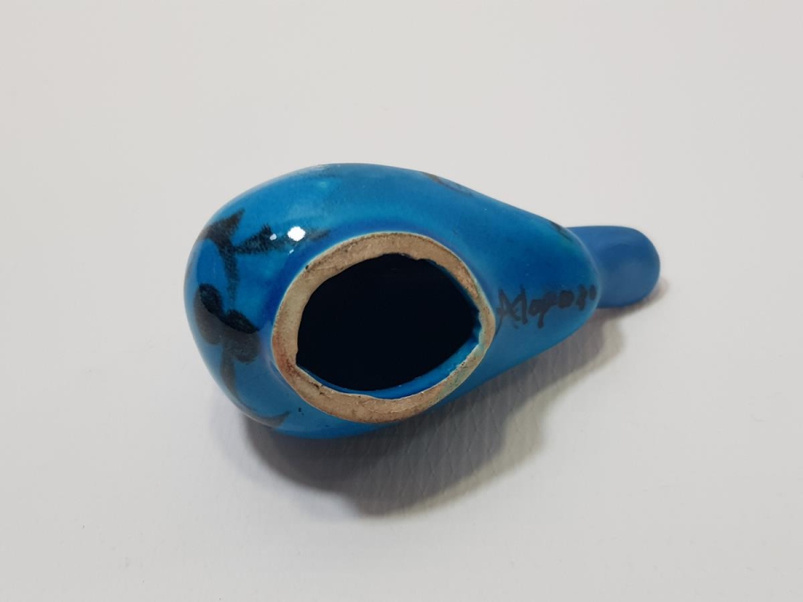 ÖZEL YAPIM ALOPAŞALI İMZALI KÜTAHYA SERAMİK KUŞ FİGÜRÜ