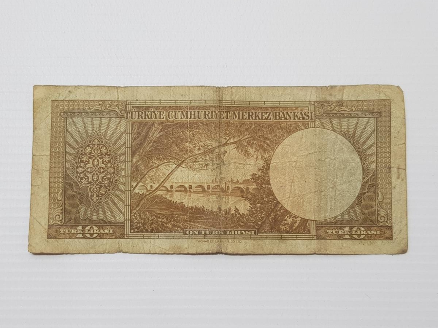 5. EMİSYON 3. TERTİP ÇOK NADİR 10 LİRA KAĞIT PARA