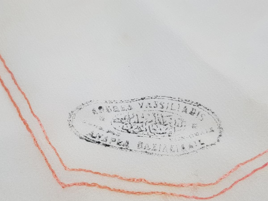 OSMANLI DÖNEMİ ÜZERİ DAMGALI MENDİL