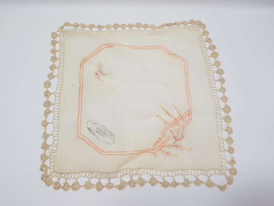 OSMANLI DÖNEMİ ÜZERİ DAMGALI MENDİL