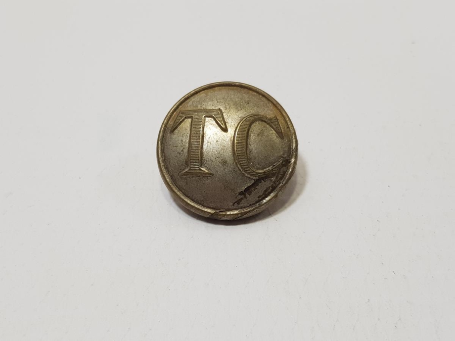 CUMHURİYET İLK DÖNEM TC YAZILI GÜMÜŞ KAPLAMA DİPLOMAT DÜĞMESİ