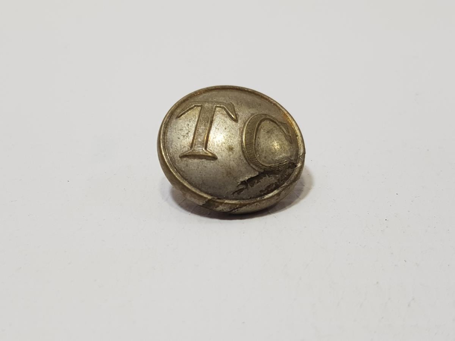 CUMHURİYET İLK DÖNEM TC YAZILI GÜMÜŞ KAPLAMA DİPLOMAT DÜĞMESİ