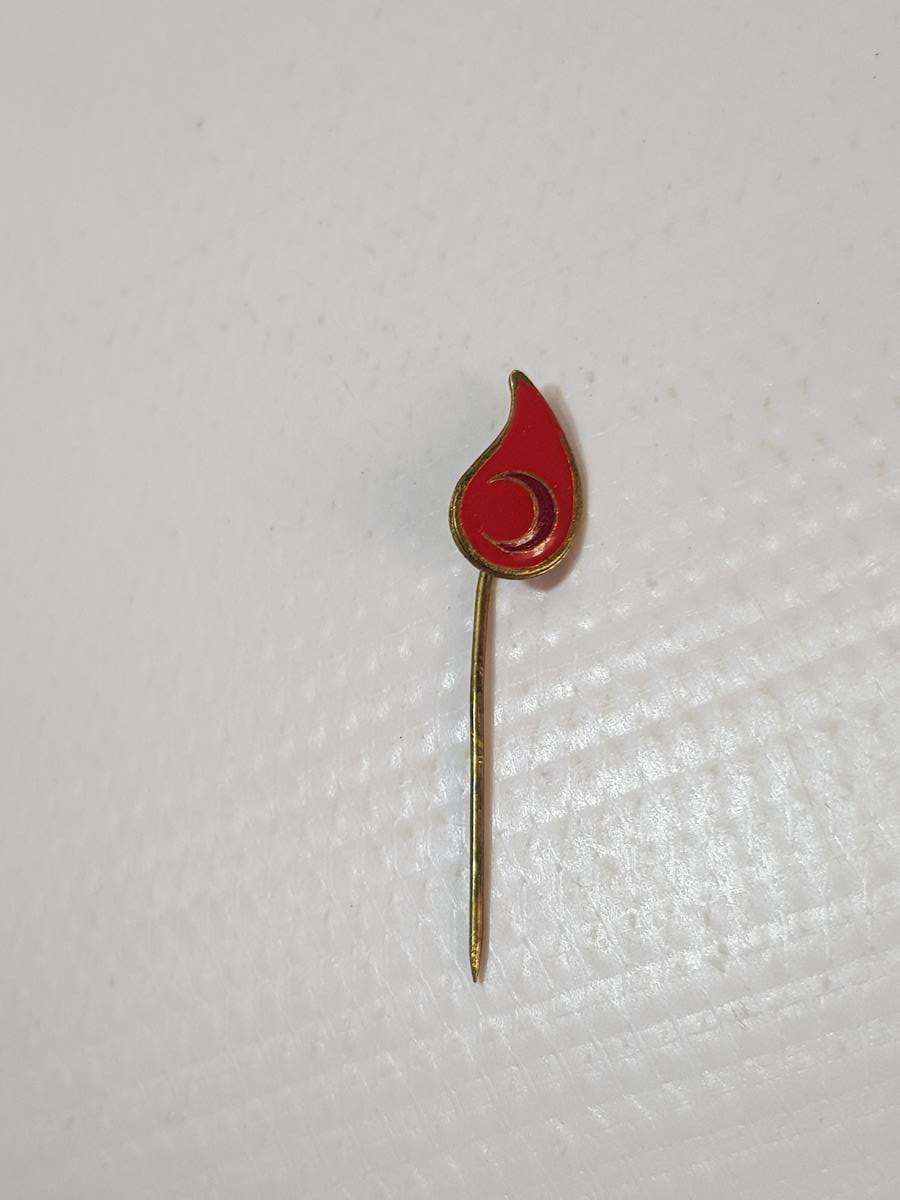 OSMANLI DÖNEMİ DAMLA FORMLU HİLAL-İ AHMER ROZETİ