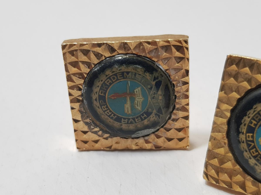 HAVA HARP AKADEMİSİ ALTIN KAPLAMA KOL DÜĞMESİ