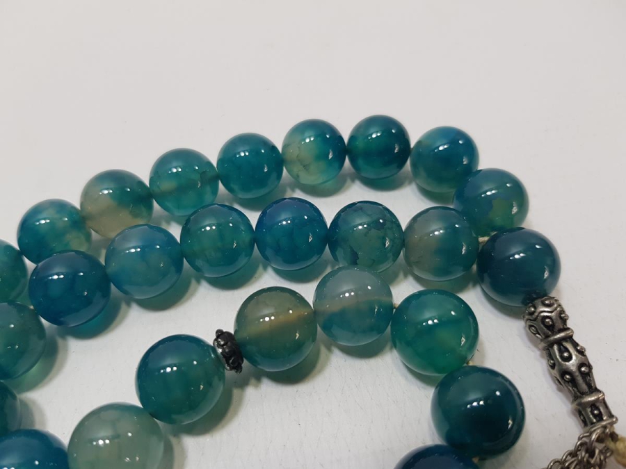 BÜYÜK BOY MAVİ AKİK TESPİH