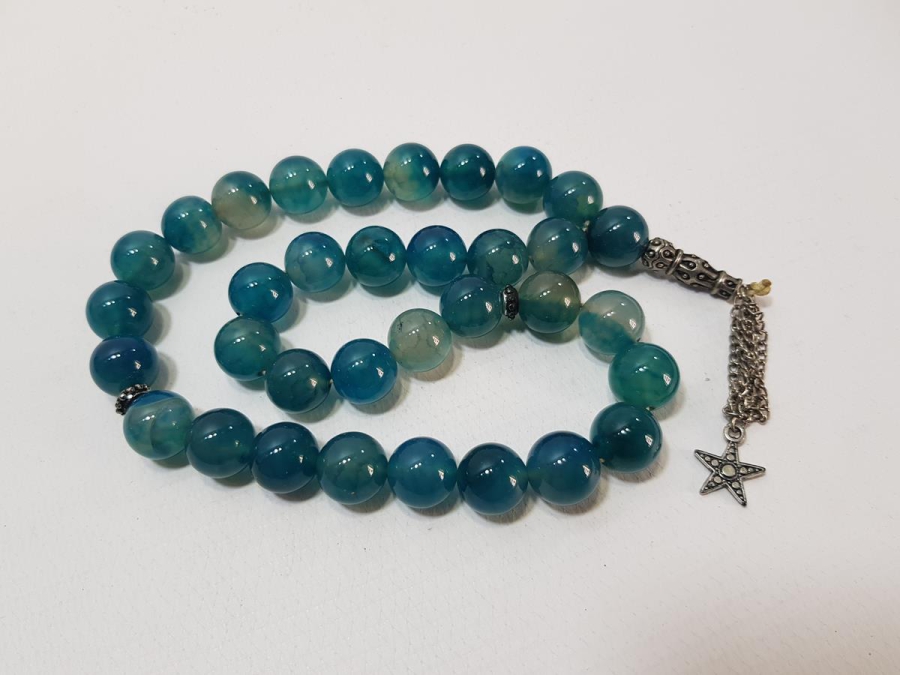 BÜYÜK BOY MAVİ AKİK TESPİH