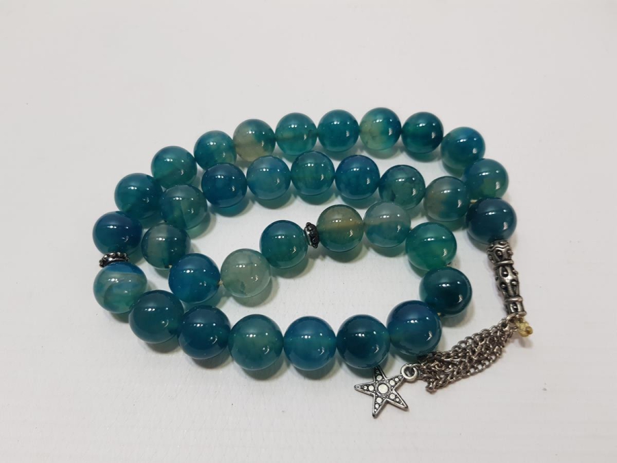 BÜYÜK BOY MAVİ AKİK TESPİH