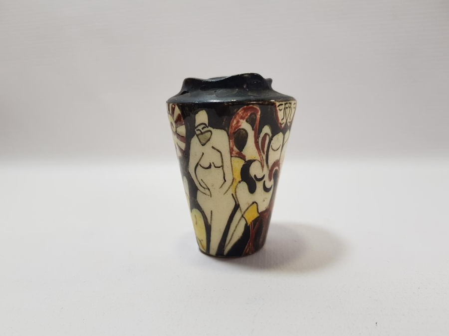 1964 TARİHLİ SANATÇI İŞİ ÇOK NADİR KÜTAHYA VAZO