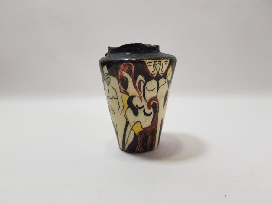 1964 TARİHLİ SANATÇI İŞİ ÇOK NADİR KÜTAHYA VAZO