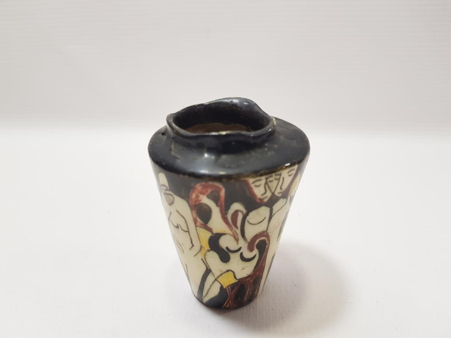 1964 TARİHLİ SANATÇI İŞİ ÇOK NADİR KÜTAHYA VAZO