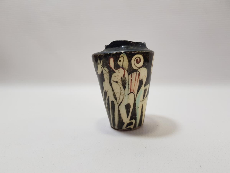 1964 TARİHLİ SANATÇI İŞİ ÇOK NADİR KÜTAHYA VAZO