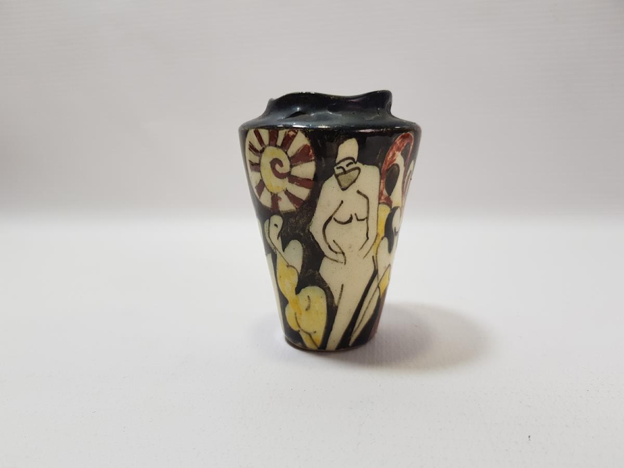 1964 TARİHLİ SANATÇI İŞİ ÇOK NADİR KÜTAHYA VAZO