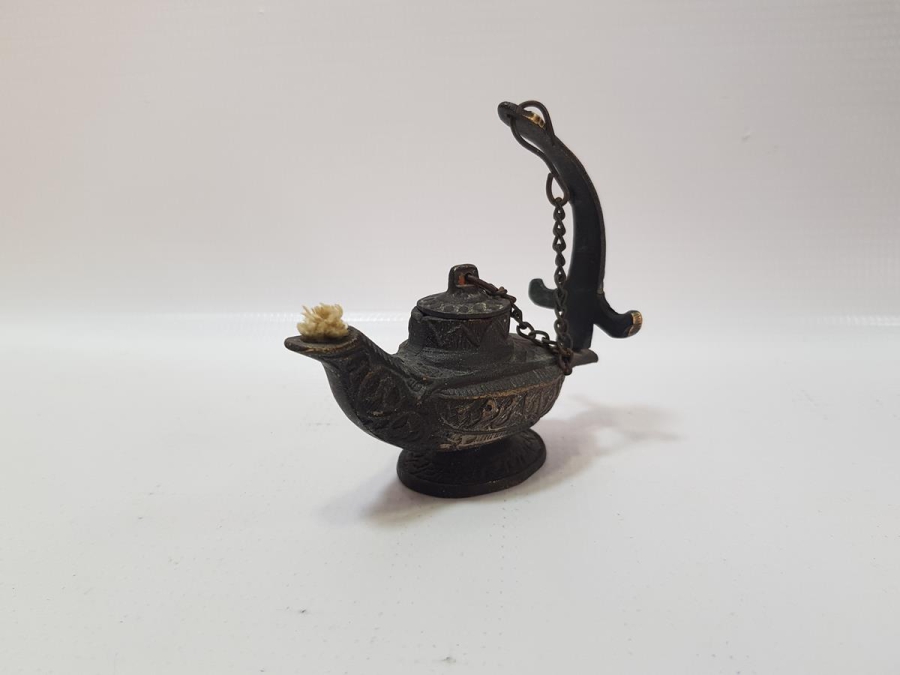 ÜZERİ OSMANLICA YAZILI YAĞ KANDİLİ