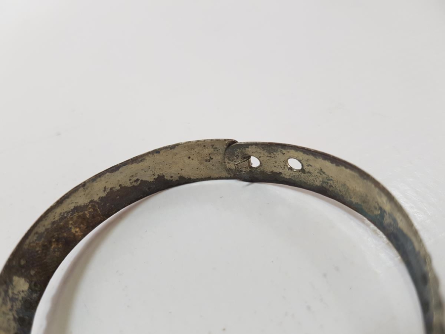 OSMANLI DÖNEMİ SAVATLI AY YILDIZLI GÜMÜŞ BİLEZİK