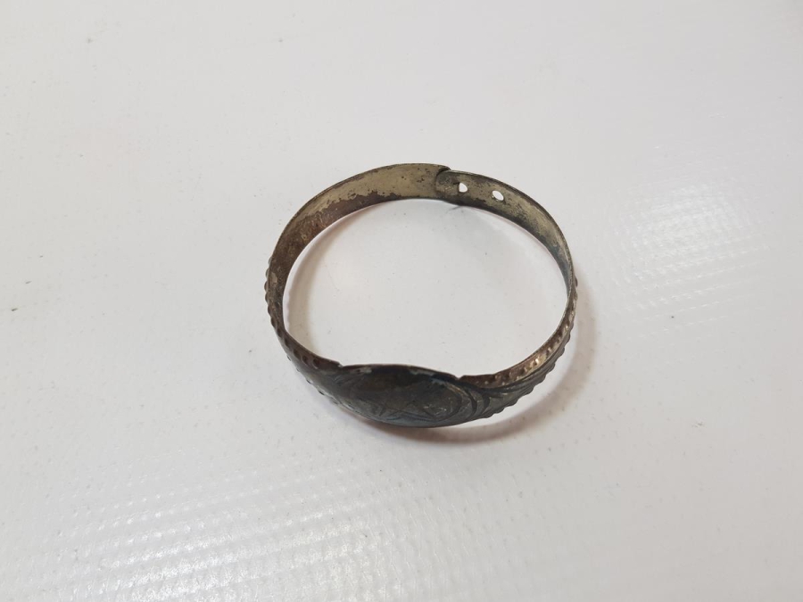 OSMANLI DÖNEMİ SAVATLI AY YILDIZLI GÜMÜŞ BİLEZİK