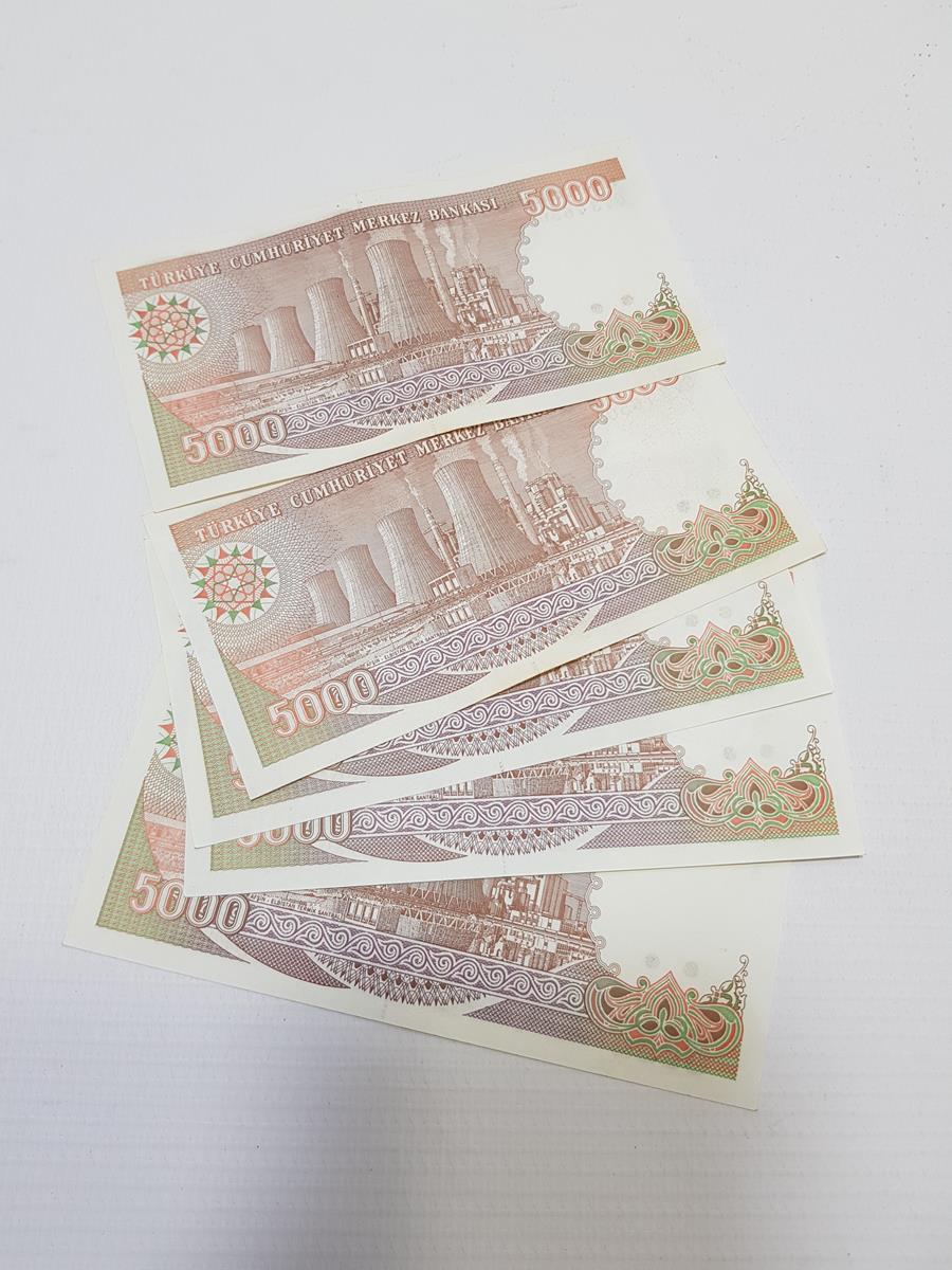 7. EMİSYON 5000 LİRA KAĞIT PARA LOTU