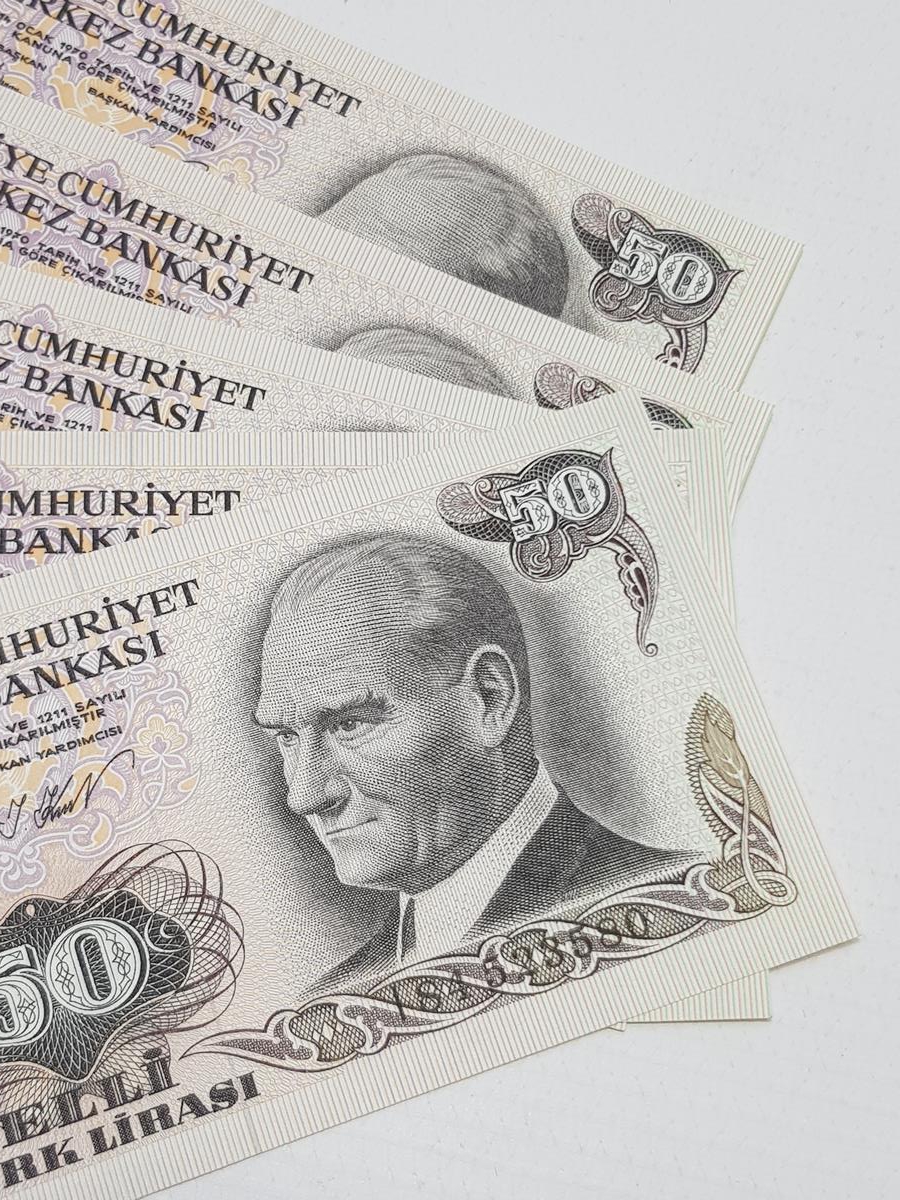 6. EMİSYON 50 LİRA KAĞIT PARA LOTU