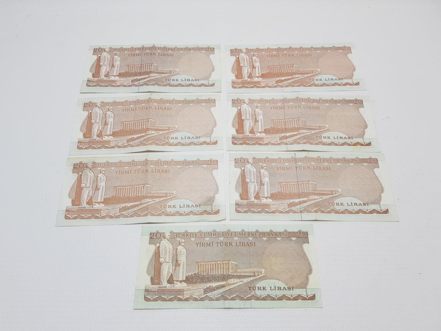 6. EMİSYON 20 LİRA KAĞIT PARA LOTU