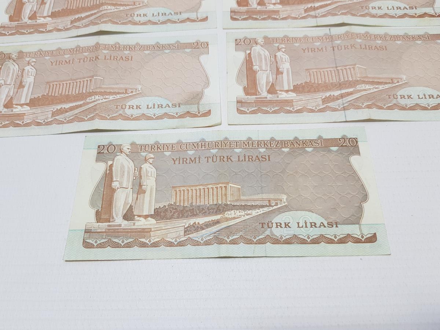 6. EMİSYON 20 LİRA KAĞIT PARA LOTU
